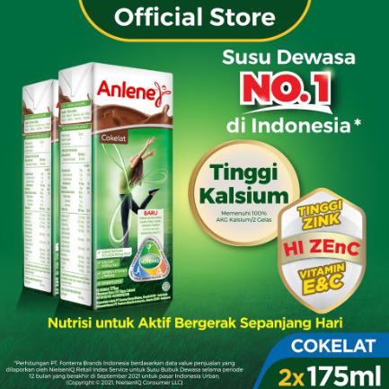 

Anlene Susu UHT Cokelat 2 x 175ml - Tulang, Sendi & Otot