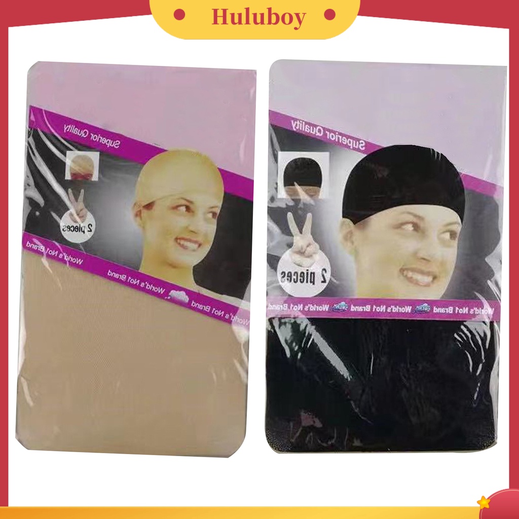 2 Pcs Topi Wig Rambut Bahan Serat Suhu Tinggi Non Slip Untuk Wanita