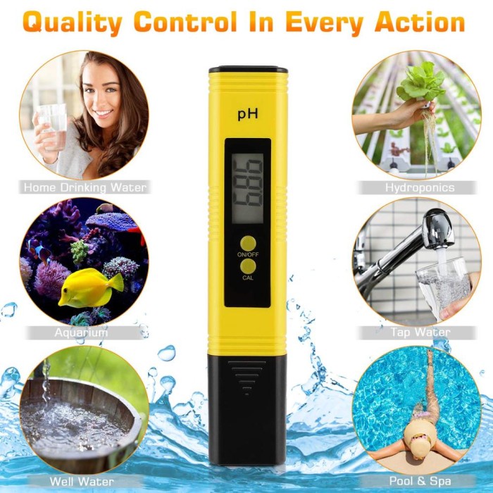 Lab Alat Ukur Ph Meter Digital Akuarium Air Kolam Hidroponik Pengukur Ph