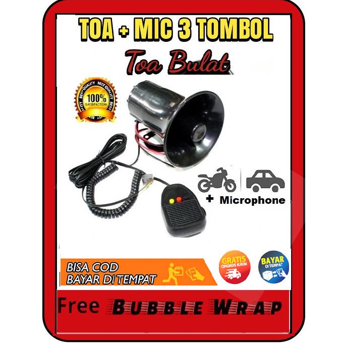 Klakson motor Suara polisi 3 suara touring patwal polisi + miccrophone