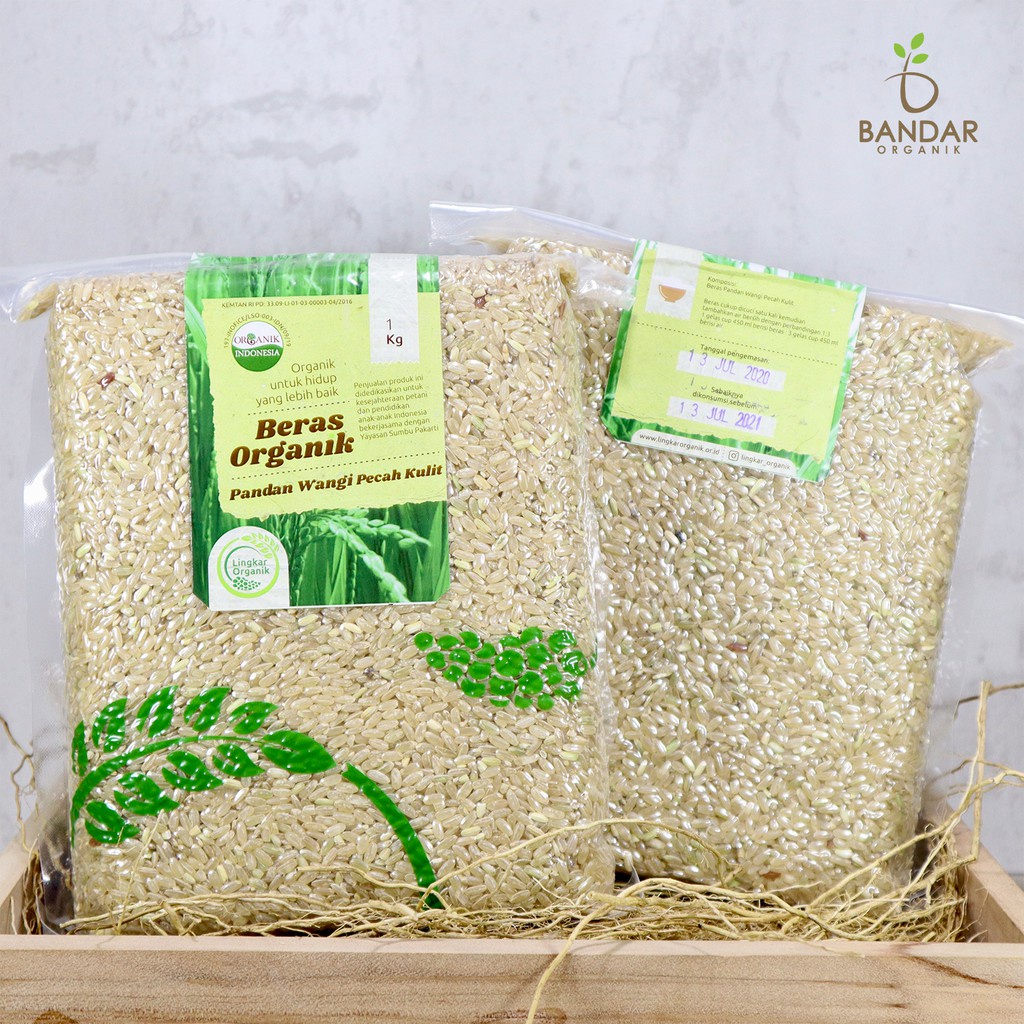 

Beras Pandan Wangi Pecah Kulit Organik 1kg - Lingkar Organik