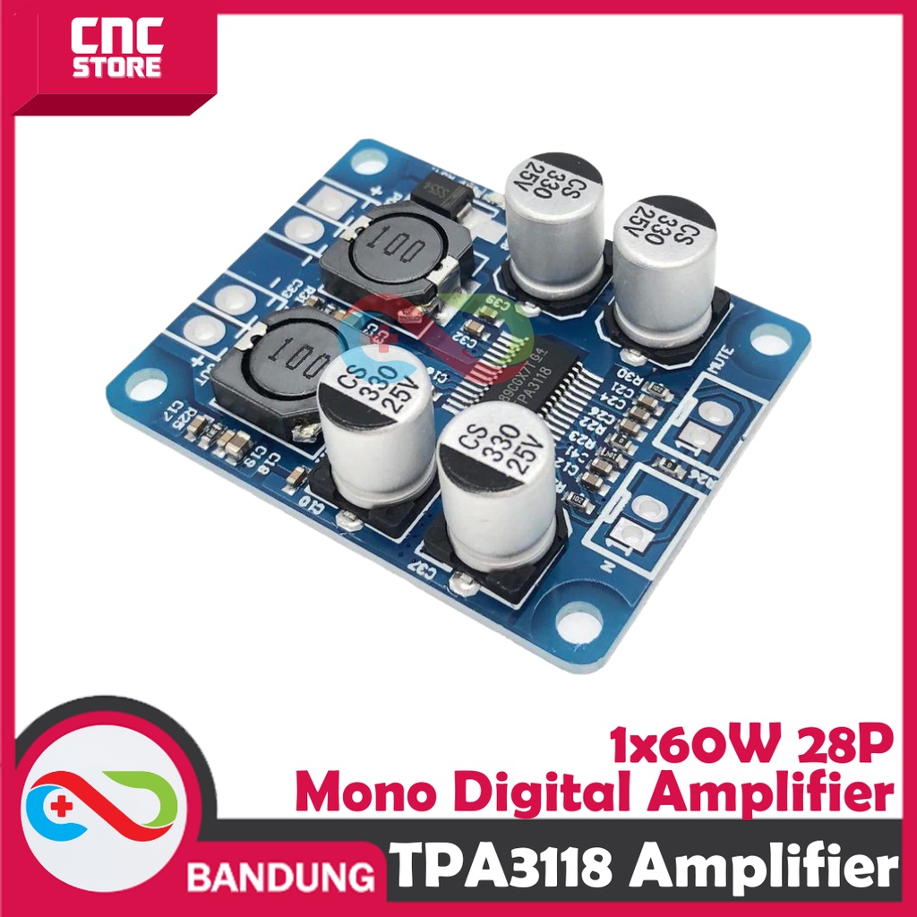 TPA3118 PBTL MONO DIGITAL POWER AMPLIFIER BOARD 1x60W 12V 24V