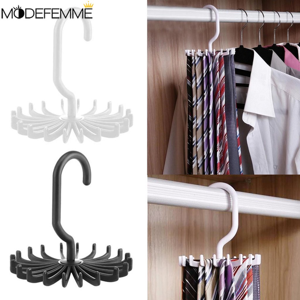 Pengait Penyimpanan Tas Tangan Perhiasan Hemat Tempat Perlengkapan Organize Rumah 20cakar Tempat Dasi Sabuk360° Rotating Clothes Hanger Rak Gantung Topi Syal Anti slip