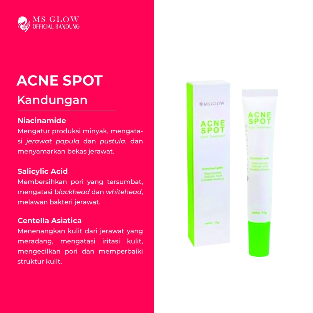 Acne Spot Ms Glow / Obat Jerawat / Perawatan Wajah Berkualitas Termurah By Msglowofficialbandung