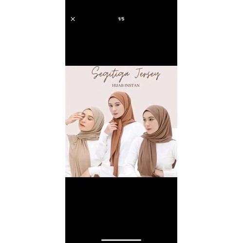 SEGITIGA Instan Jersey Premium Hijab Segi Tiga Jilbab Dewasa Kerudung Segi Empat Instan Modern Jerse