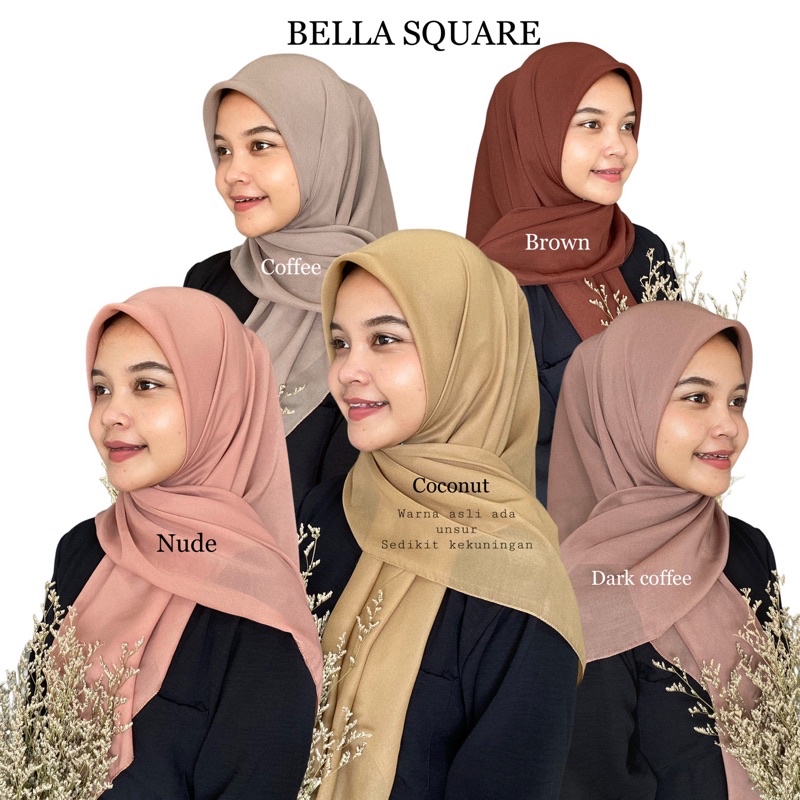 Bella square segiempat bella polos polycotton