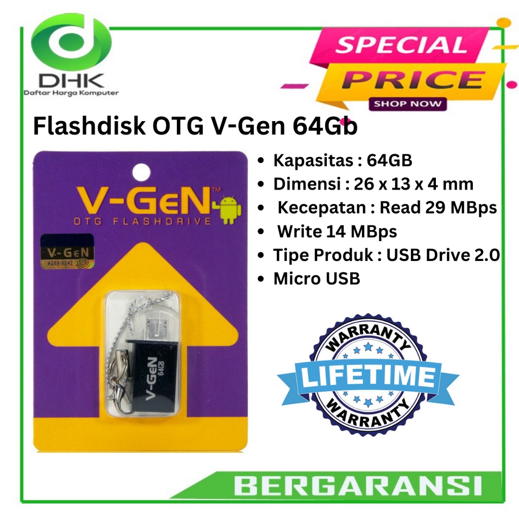 Flashdisk OTG V-Gen 64Gb OTG USB 2.0