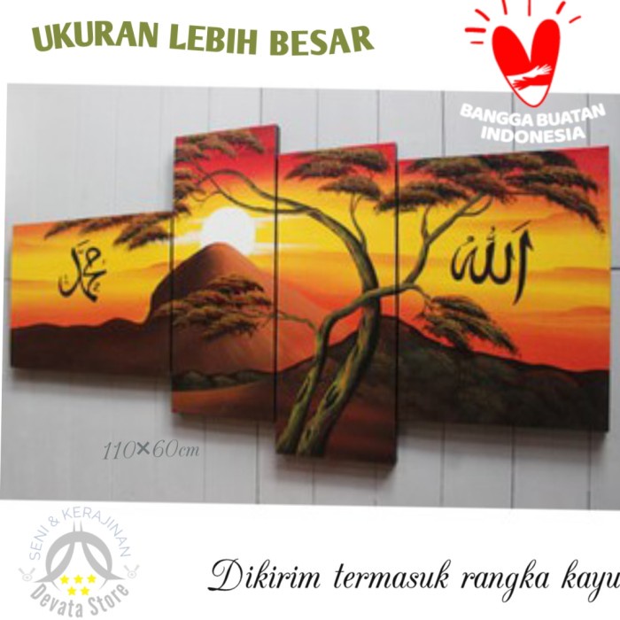 

Lukisan Kaligrafi - Hiasan Dinding Kaligrafi Ukuran Besar Lukisan Interior Rumah Minimalis -