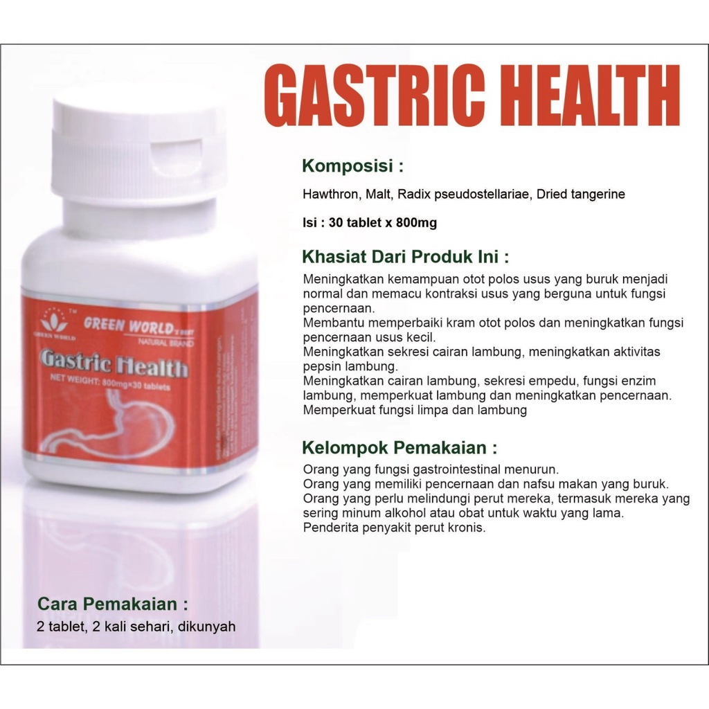 GASTRIC HEALTH - GreenWorld | Obat Lambung