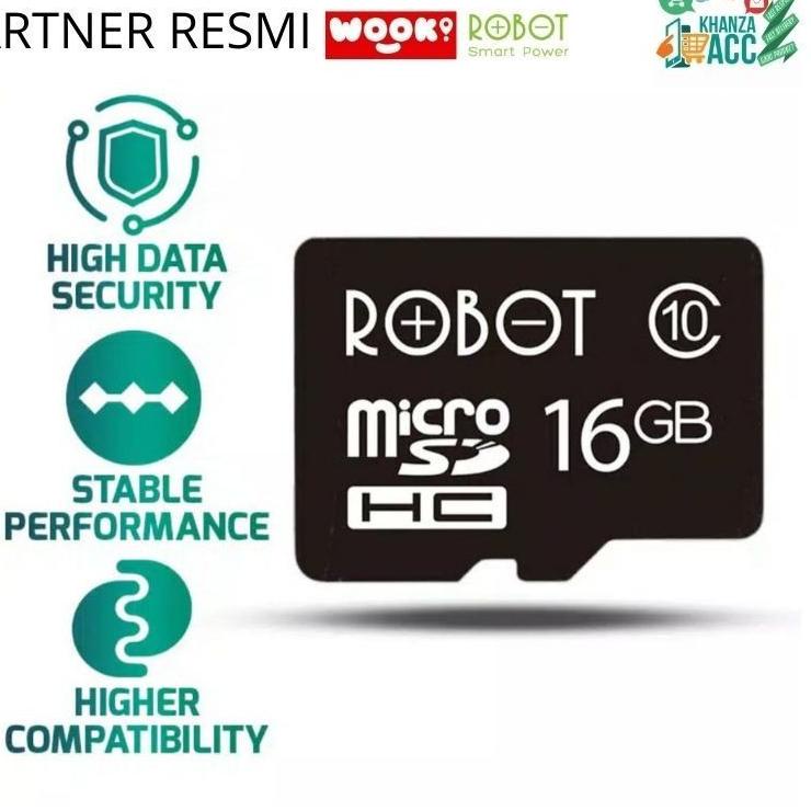 Serbu Update KHANZAACC Robot Kartu Memori HP Micro SD 16GB Class 10 Memory Card Original Bergaransi 