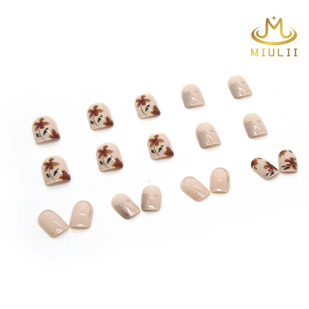 MIULII / KUKU PALSU A0656 / 24PCS / 3D / NAIL ART / PREMIUM / PINK / CUTE / FREE LEM JELLY / KUTEK