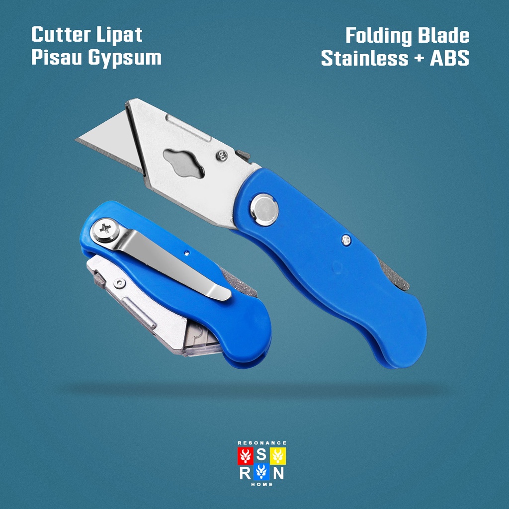 Pisau Cutter Lipat / Foldable Knife / Gypsum Cutter Resonance Home