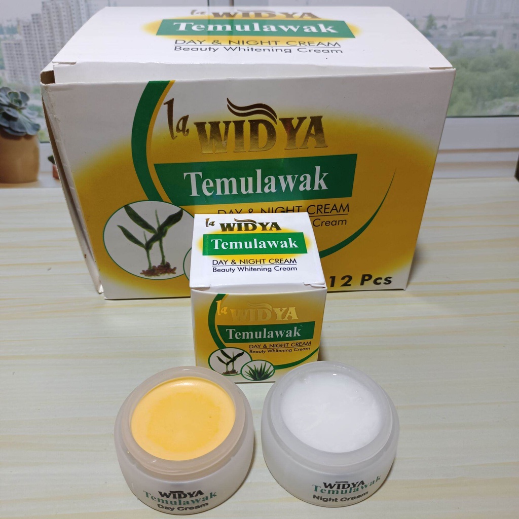 [3PCS] CREAM LA WIDYA PUTIH DAY &amp; NIGHT TEMULAWAK - CREAM PEMUTIH WAJAH LA WIDYA