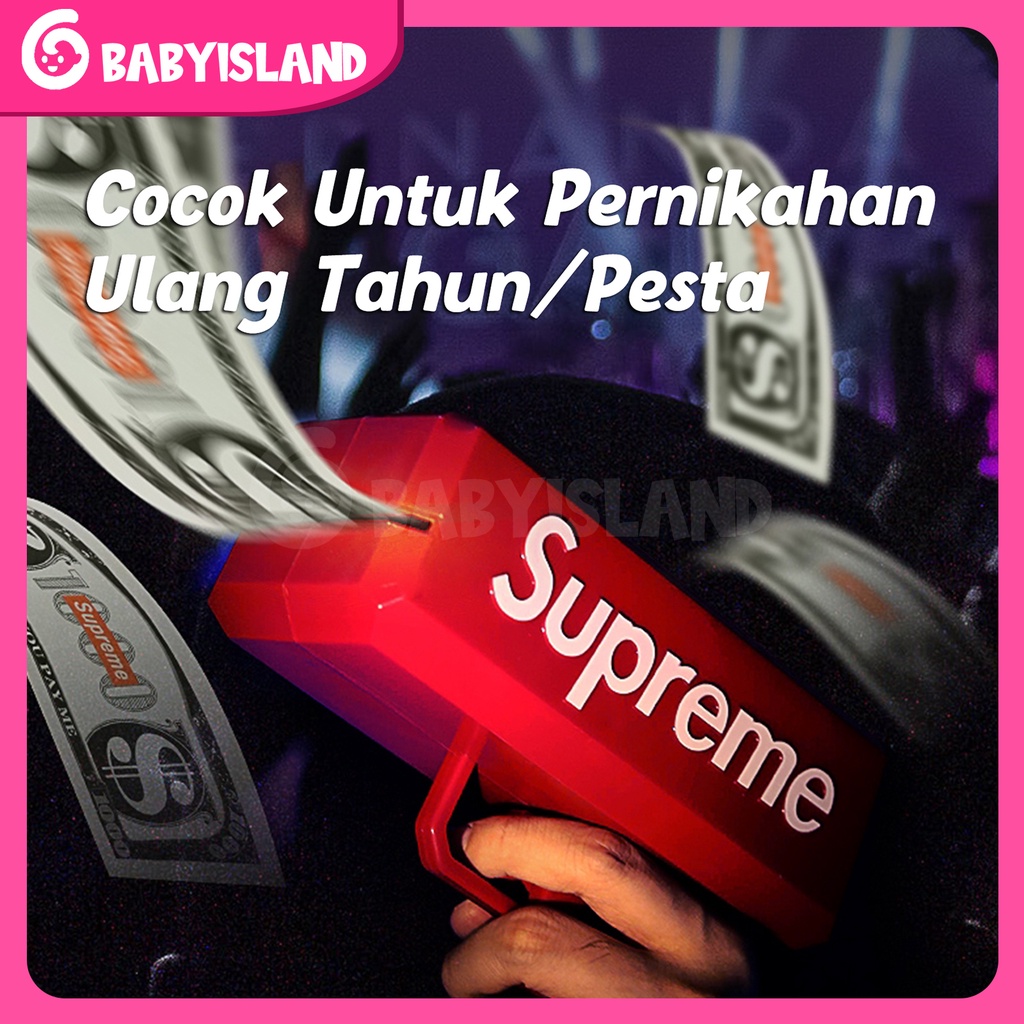 Money Gun Supreme Toy/ Mainan Pistol Uang Supreme/ Tembakan Uang Mainan Anak Mainan Pesta