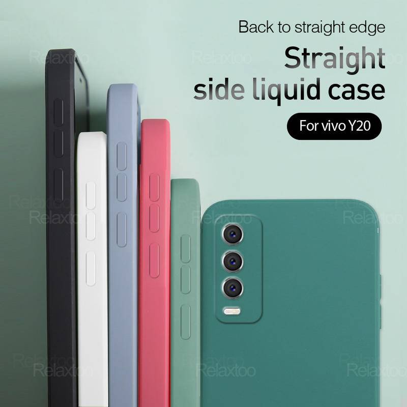 Silikon Cair Matte Sofe Cases Cover Untuk Vivo Y20 Y20i Y20s Y12s Y11s K3 Shockproof