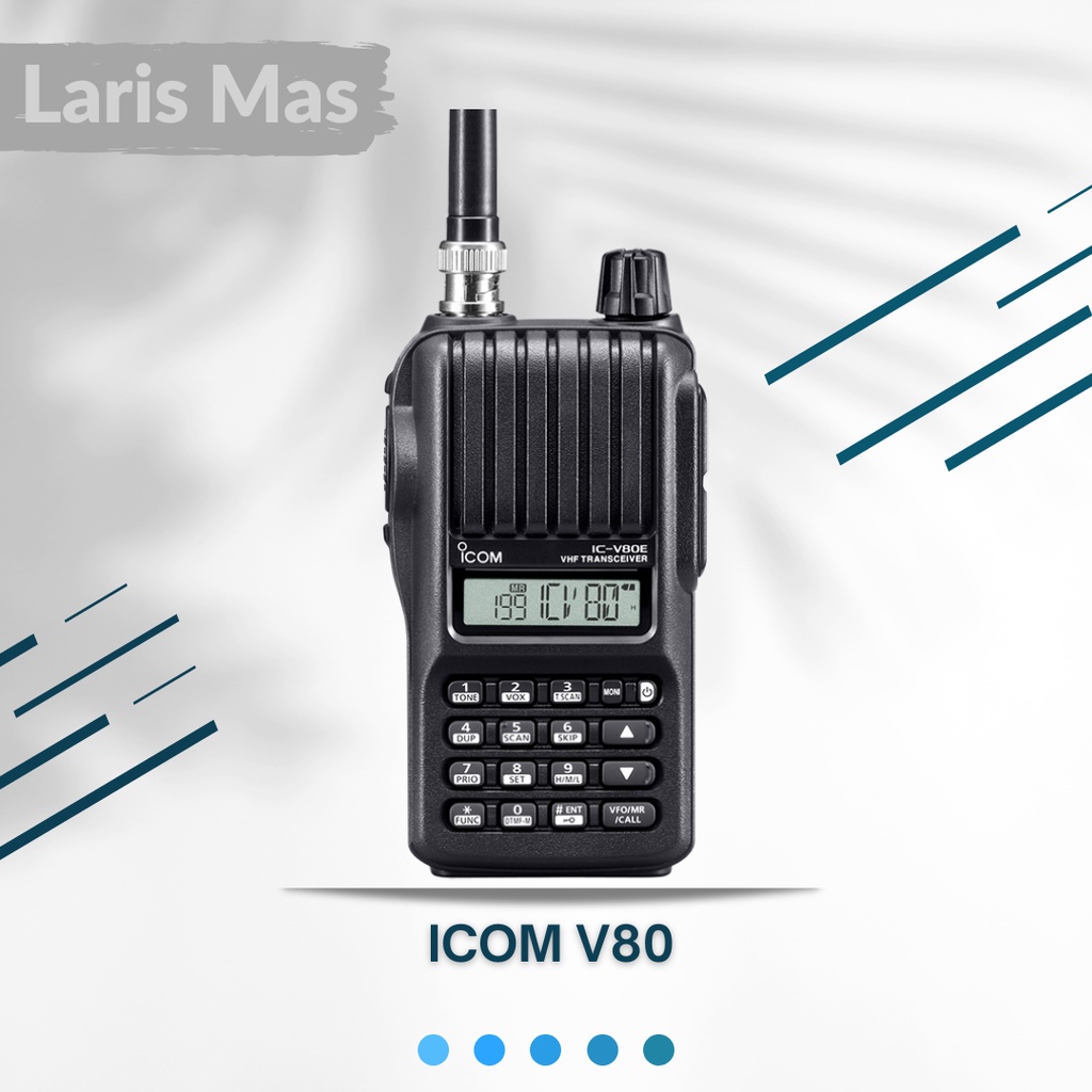 Radio Komunikasi Handy Talkie ICOM V80 Battery Lithium / HT ICOM V 80