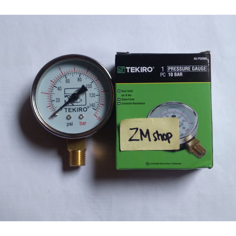 Manometer 10 bar TEKIRO Pressure Gauge 10 bar TEKIRO Manometer TEKIRO Mano Meter 10