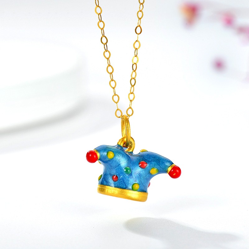 Goldkingdom Fashion Perhiasan 24 K Bangkok Aksesoris Ready Stock Berlapis Emas Hadiah Natal Liontin Magic Joker DIY Transshipment Bead Fantasy Planet Gelang Kalung