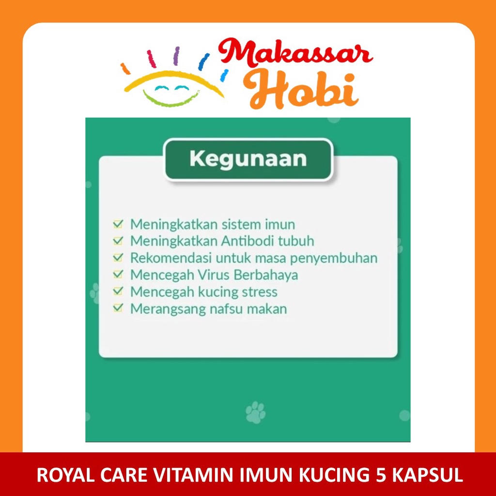 Royal Care Vitamin Imun Kucing Booster Daya Tahan Tubuh Anti Virus TF