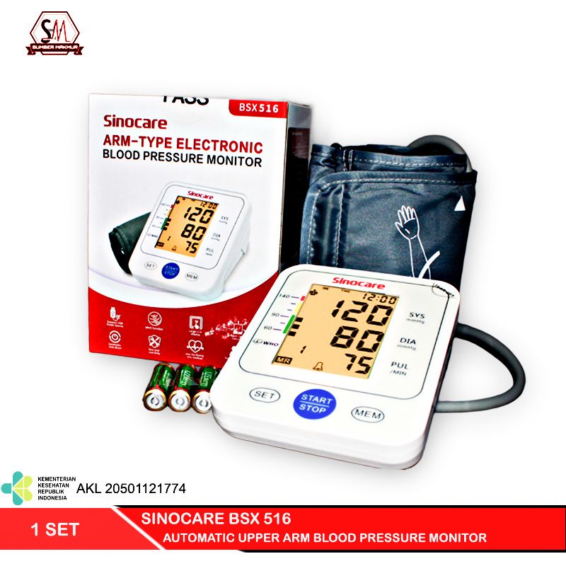 Sinocare BSX-516 Alat Cek Tekanan Darah Otomatis| alat ukur tekanan darah| tensimeter digital