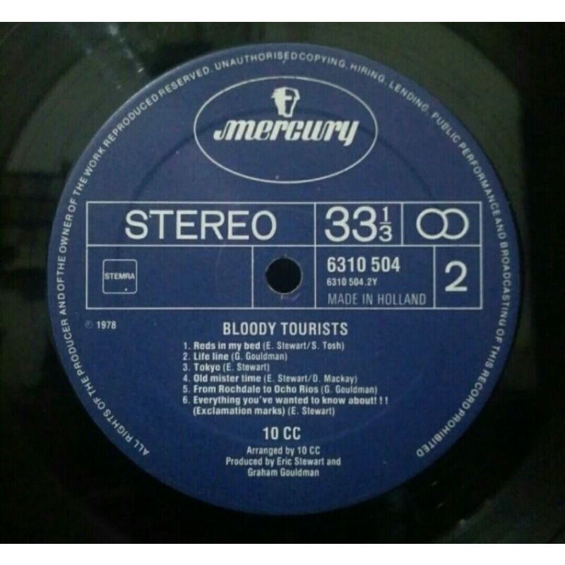 Vinyl Piringan Hitam 12&quot; Bloody Tourists