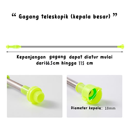 Stik Spray Kompresor Hama Tanaman Stik Tengki Semprot Manual Teleskopik Stainless Pipa Stik Sprayer Elektrik