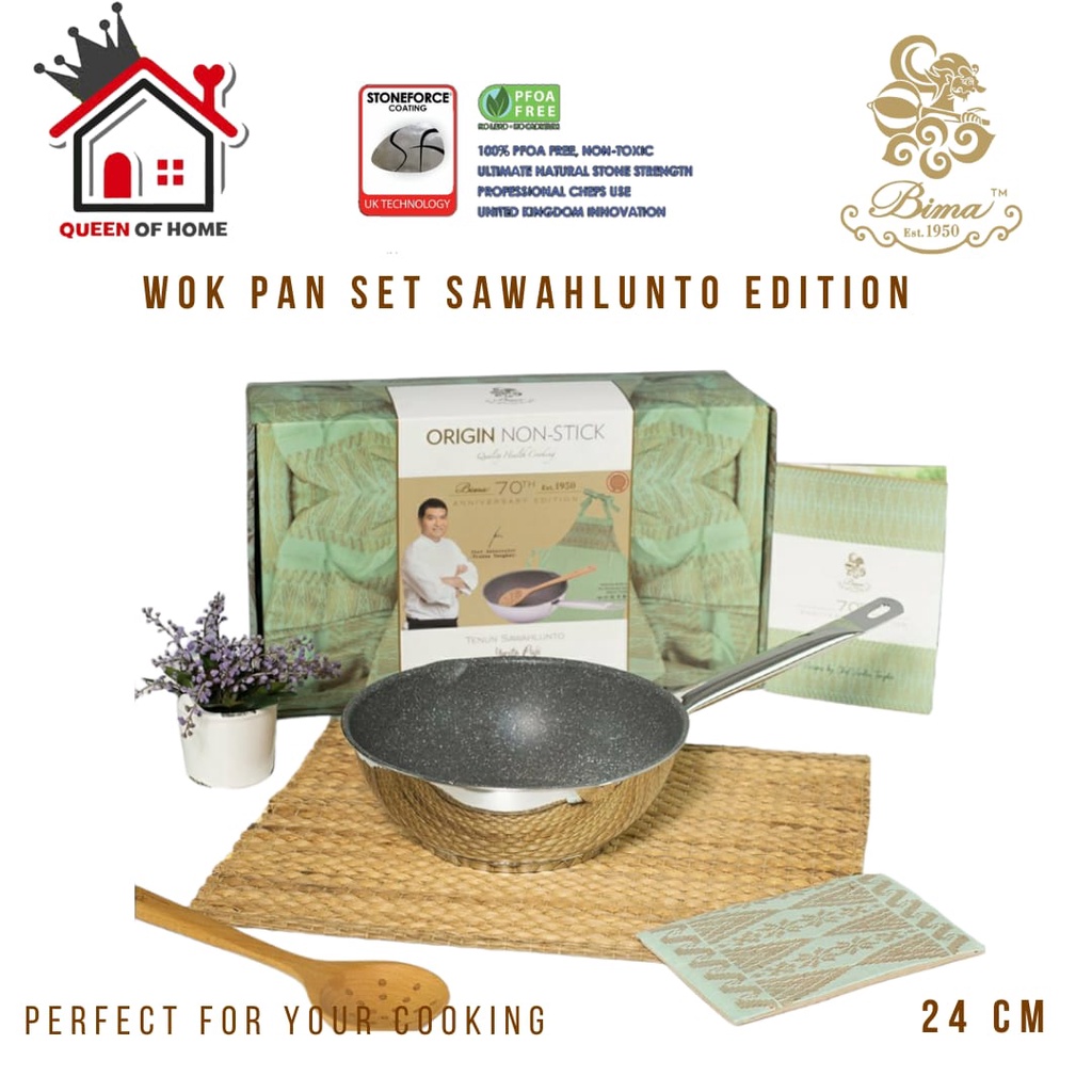 Bima Origin Non-Stick Wok Pan 24cm, Anniversary Edition B2003924S