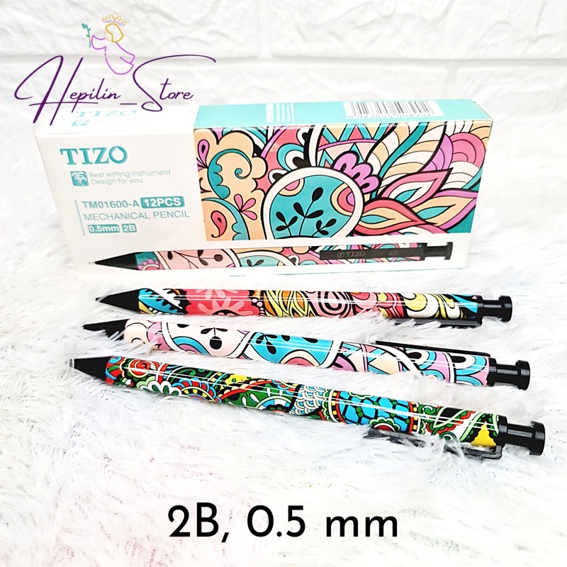 

Pensil Mekanik TM01600-A 0.5 mm TIZO Abstrak ECER 1 Biji / Mechanical Pencil