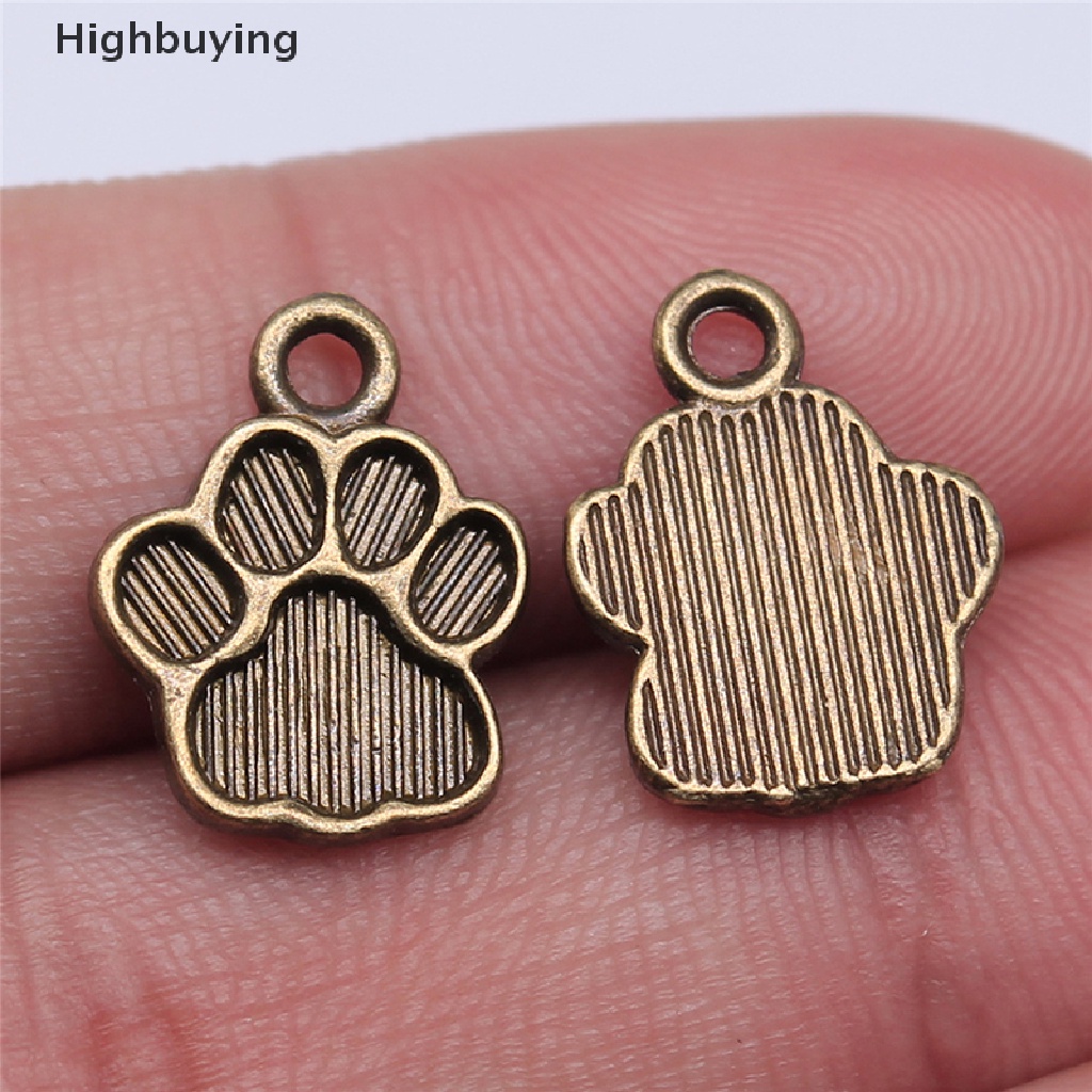 Hbid 20PCS Ch Dog Paw Liontin Warna Silver Antik Membuat Perhiasan DIY Kerajinan Buatan Tangan Lucu Untuk Gelang Kalung Anting Glory