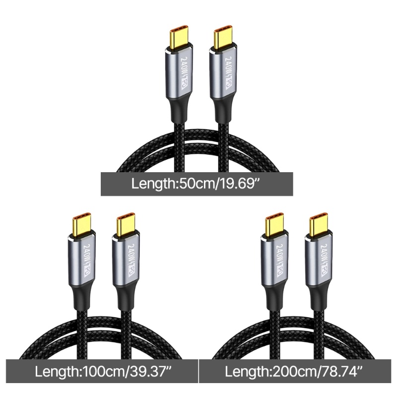 Zzz 240W Tipe C Ke Tipe-C USB C 5A 48V Fast Charging Charger Wire Cord 0.5M/1M/2M