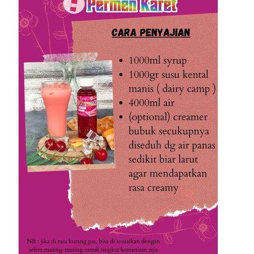 

✮✮ PROMO!! Syrup Permen Karet 1000ml/es permen karet khas sby #harus sertakan buble warp saat ceckout