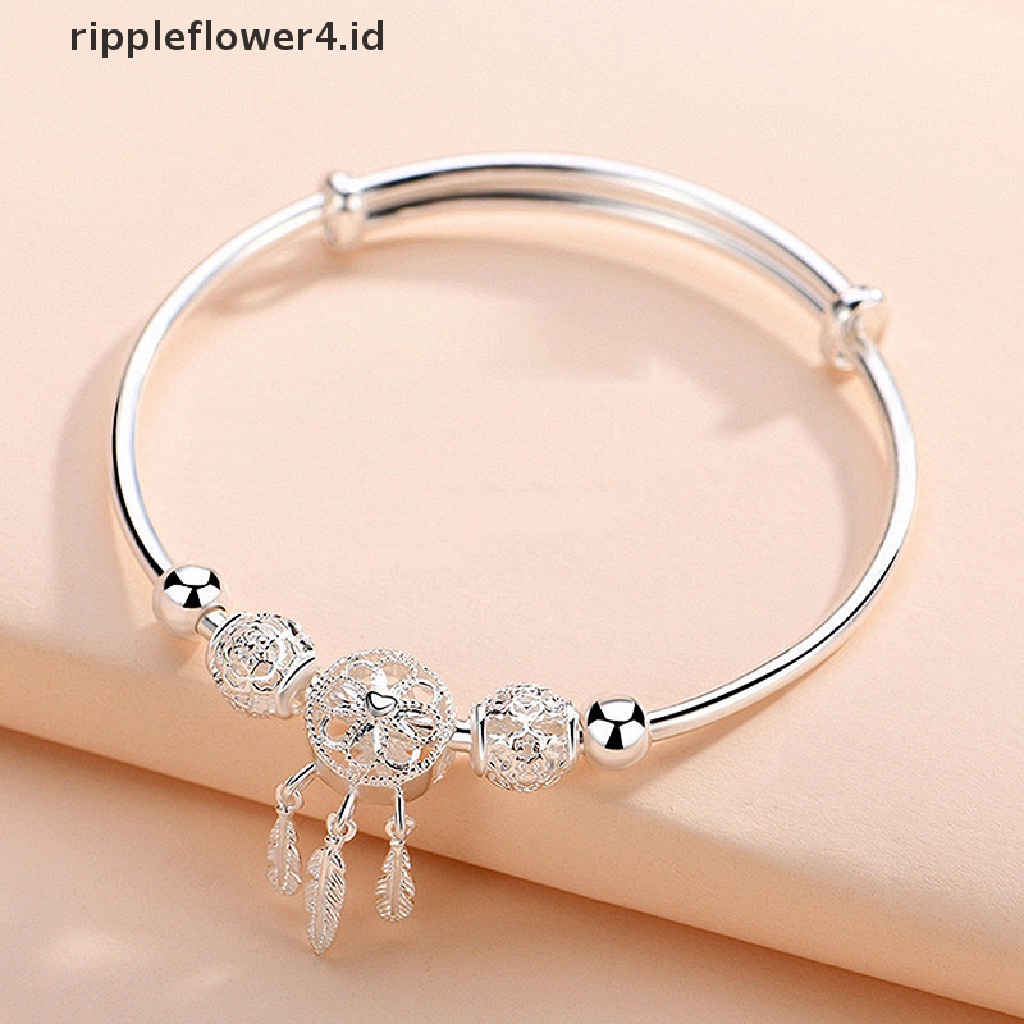 {rippleflower4.id} Gelang &amp; Bangle Pesona Bulu Rumbai Dreamcatcher Untuk Wanita Fashion Elegant~