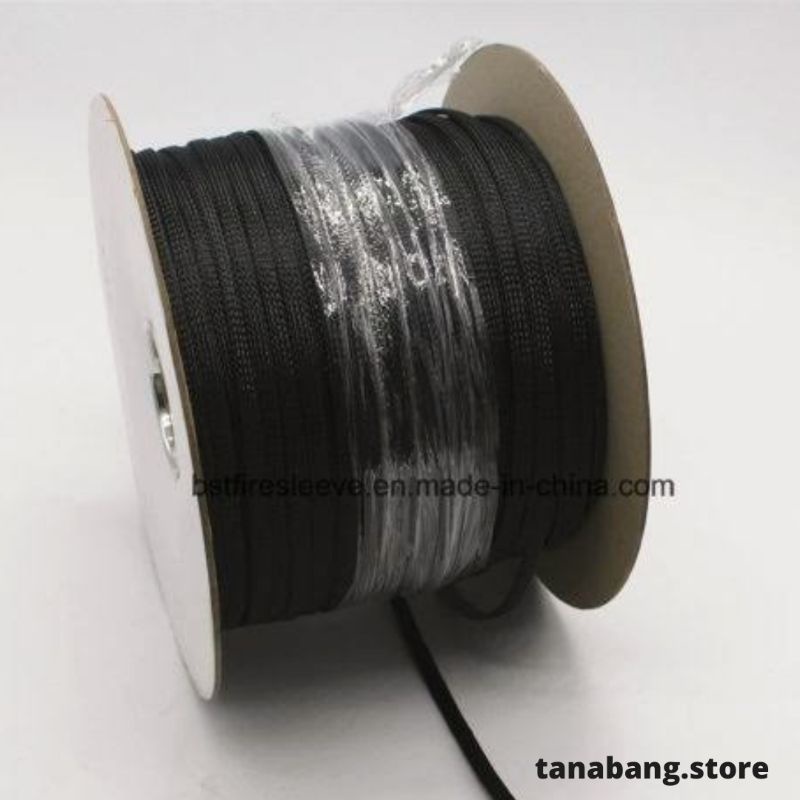 1Roll 200 meter Kabel sleeve pet lebar flat 12mm pelindung Kabel anti panas tahan panas