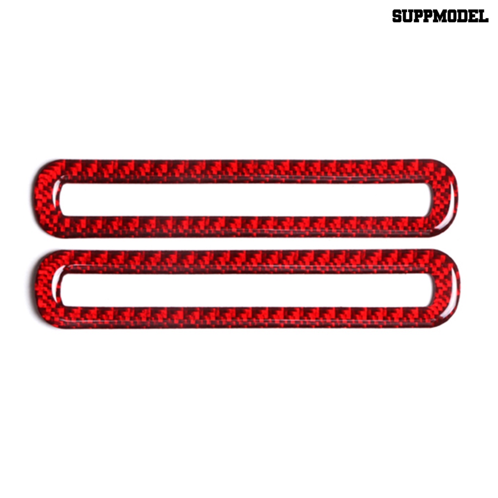 [Dekorasi] 2pcs Air Outlet Sticker Pelindung Tahan Aus Serat Karbon Jendela Mobil Ventilasi Udara Lis Untuk Ford Mustang 2015-2019