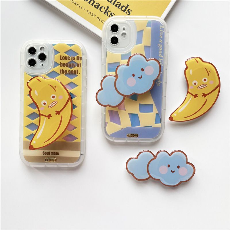 [TPC] BISA COD Pop Socket Pisang Awan Phone Holder HP Korean Style Banana Cloud Cute Aesthetic LL008