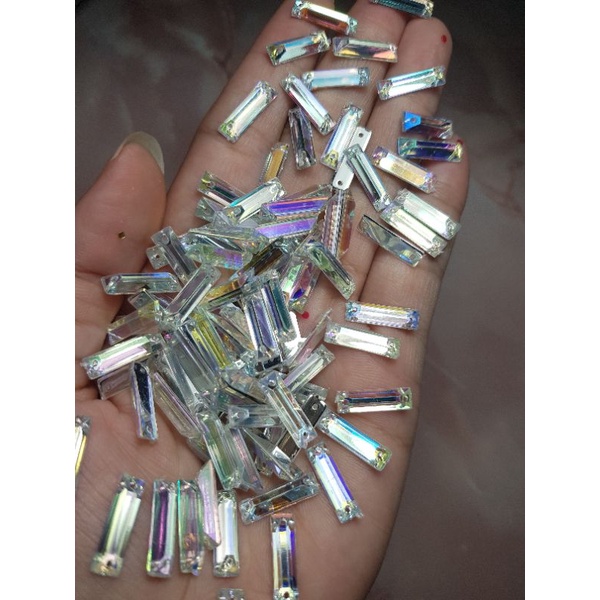 payet persegi panjang, payet BALOK, isi 130 biji & 60bji  payet kotak, payet unik, mote, manik manik