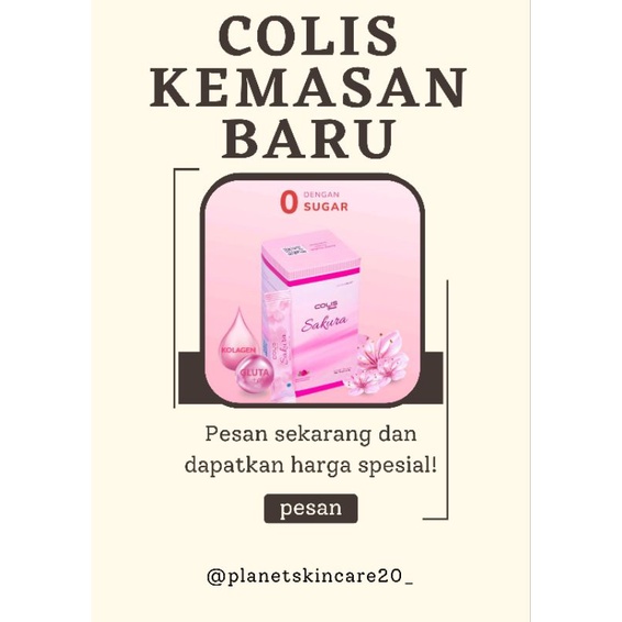 COLIS SAKURA KEMASAN NEW ISI 14 SACHET