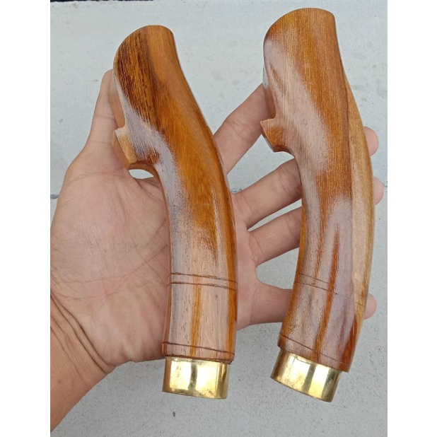 Gagang Golok kayu Johar motif ceker kijang