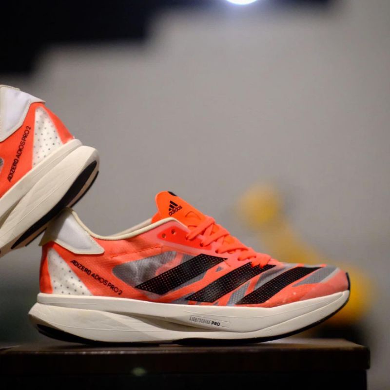 Sepatu Lari Running Adidas Adios Pro 2 Orange Black