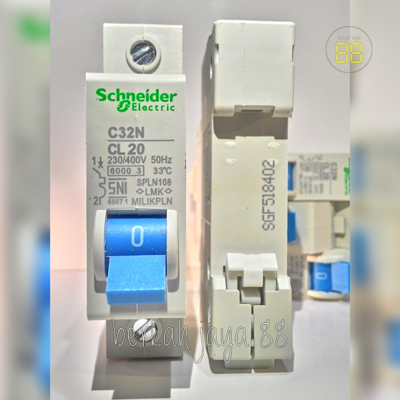MCB Schneider Biru PLN 2A 4A 6A 10A 16A 20A 25A 35A