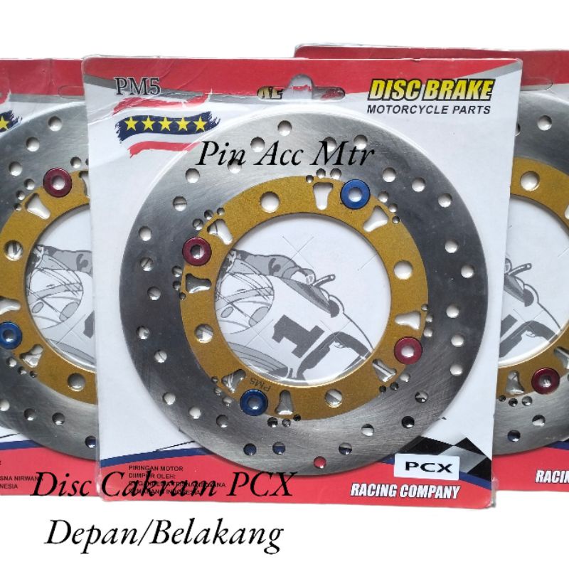 DISC CAKRAM REM DEPAN/BELAKANG.PNP PCX LOKAL 2018 FROUTING GRIGI/BULAT UK STANDAR/SET DEPAN/BELAKANG