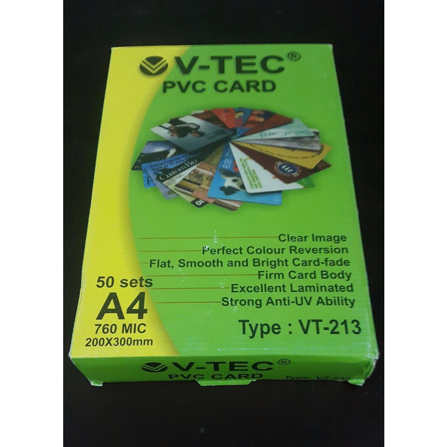 

PLASTIK PVC ID CARD VTEC VT213 A4