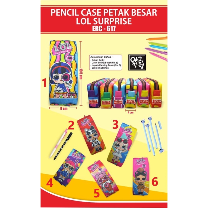 

PRO Kotak Pensil BE-ONE ERC-617 LOL / Tempat Pensil / Pencil Case - bebas