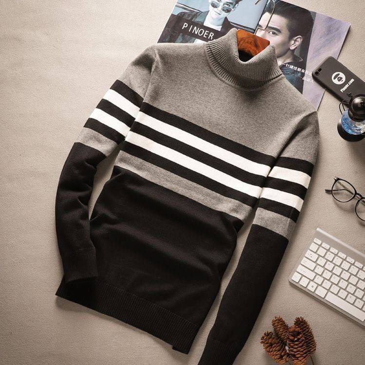 Sweater Rajut Crossline TURTLENECK NEW MOTIF Kerah Tinggi best seller