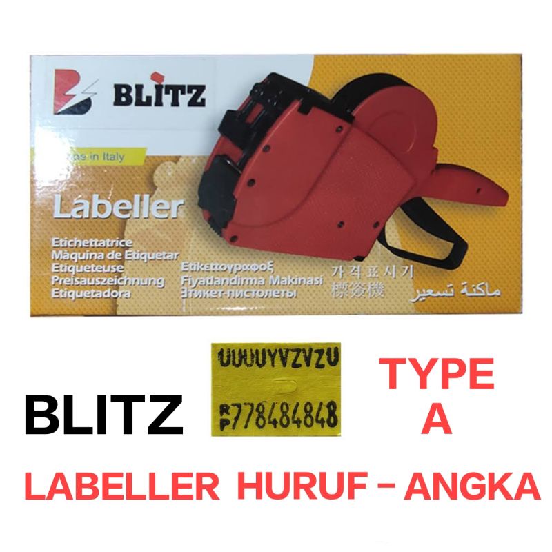 

BLITZ LABELLER HURUF - ANGKA TYPE A MESIN PEMBUAT LABEL