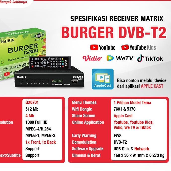 BISA COD ✔️SET TOP BOX TV DIGITAL MATRIX APPLE DVB T2 EWS HD / SET TOP BOX TV DIGITAL MATRIX / ALAT TV DIGITAL SET TOP BOX / STB TV DIGITAL MATRIX / SET TOP BOX DIGITAL / SET BOX TV / SET BOX TV DIGITAL / SET BOX / SET BOX TV DIGITAL RECEIVER TV / STB APP