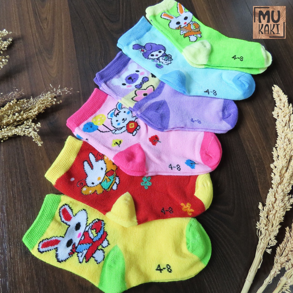 Kaos Kaki Anak Motif Karakter Usia 4-6 Tahun Mukaki