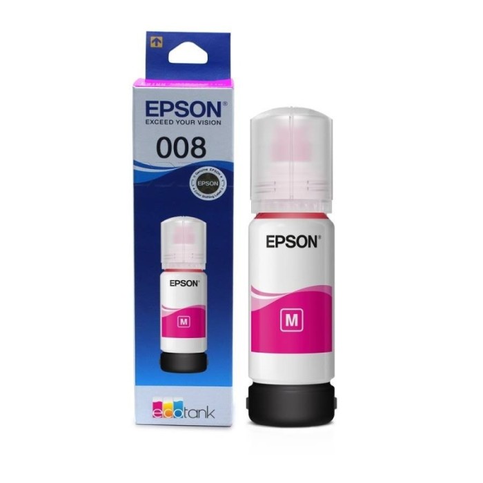 TINTA EPSON 008 MAGENTA / MERAH ORIGINAL RESMI FOR L15160 L15150 L6550