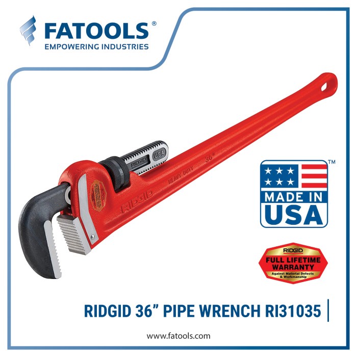 RIDGID 31035 36" Heavy Duty Pipe Wrench