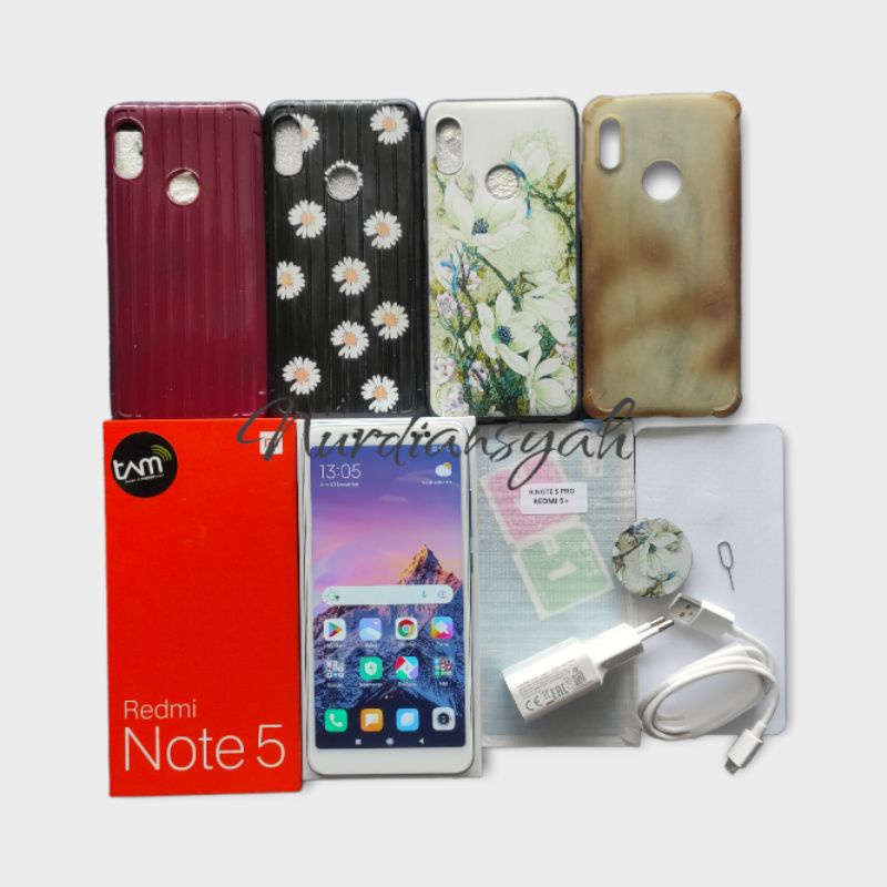 Xiaomi Redmi Note 5 Bekas RAM 3/32GB Biru Langka, ex Resmi, Fullset, Mulus, Banyak Bonus, Full Prote